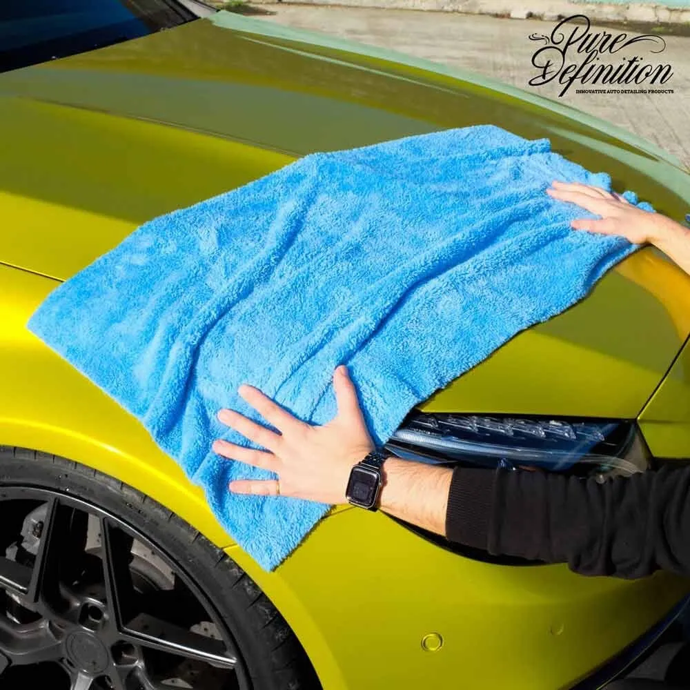 Car Drying Towel 50 x 100cm Edgeless Microfibre Cloth Cleaning Pure Definition