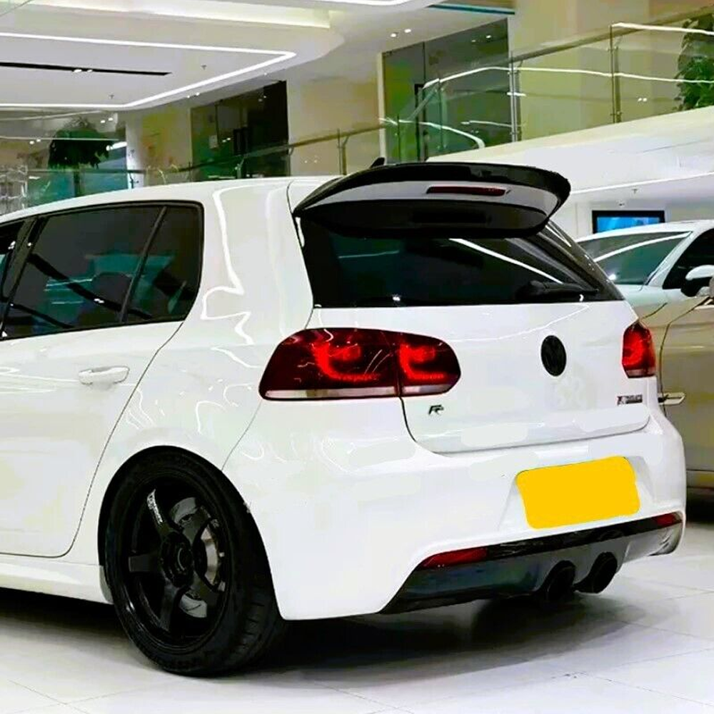 VW Golf MK6 GTD GTI R20 R Gloss Black Rear Spoiler Wing 2008-2013