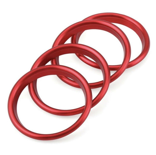 Audi A3/S3/RS3 8V RED Aluminium Vent Rings (Set of 4)